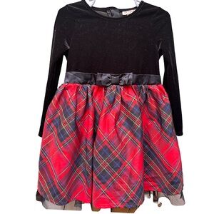 Cat & Jack Velveteen Plaid Party Dress 3T